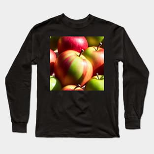 Just a Fresh Apples Pattern 2 - Orchard-Inspired Design Long Sleeve T-Shirt